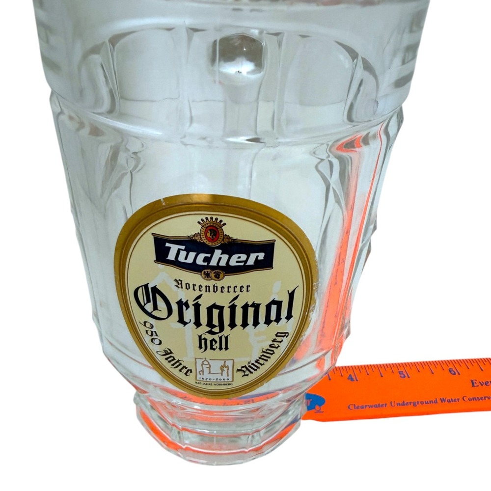 Tucher Nurnberger Original Hell 950 Jahre Nurnberg 0.5L Dimpled Glass Beer Mug - Picture 16 of 16